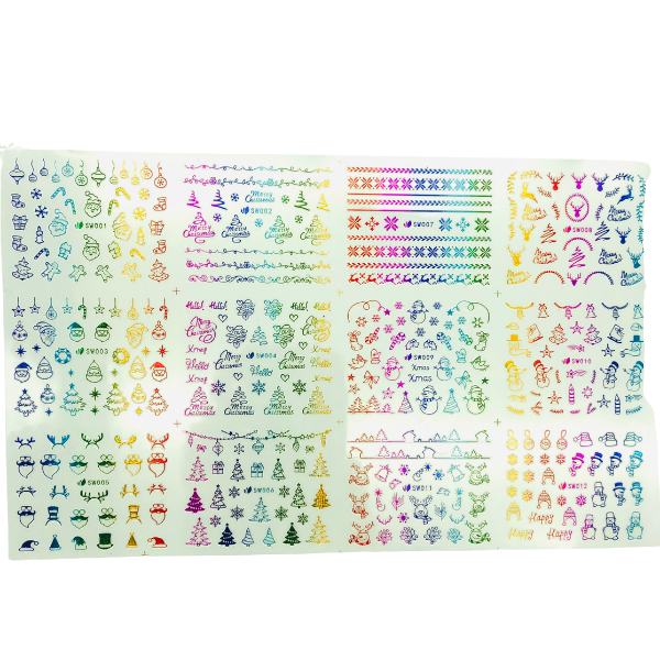 Xmas Sticker Mega Sheet – Metallic