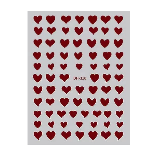 Deep Red Wine Heart Stickers