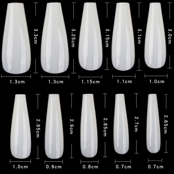 Nail Extension Tips - 100pcs/Box - Full Cover
