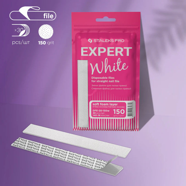 Staleks - Refill Pads For Straight Nail File Soft Pro EXPERT 20, 150 grit (30 pcs)