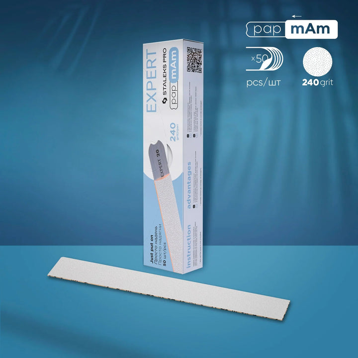 Staleks - Disposable White Files papmAm EXPERT 22 240 grit (50 pcs)