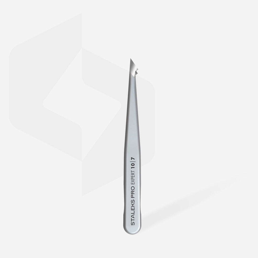 Staleks - Eyebrow tweezers EXPERT 10 TYPE 7 (pointed slant)