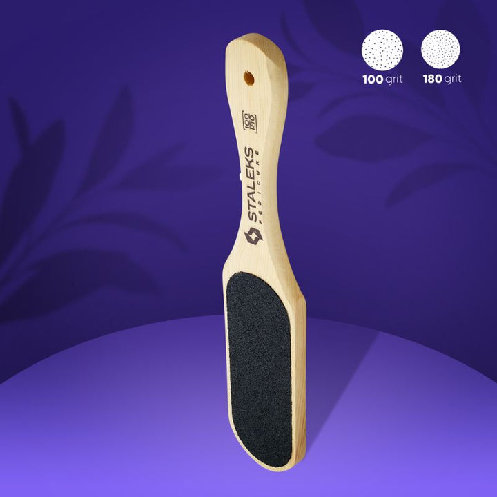 STALEKS BEAUTY & CARE 10 TYPE 1 Double-sided wooden foot file, 100/180 grit