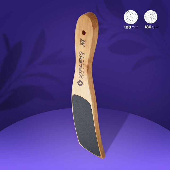 STALEKS BEAUTY & CARE 10 TYPE 2 Double-sided wooden foot file, 100/180 grit