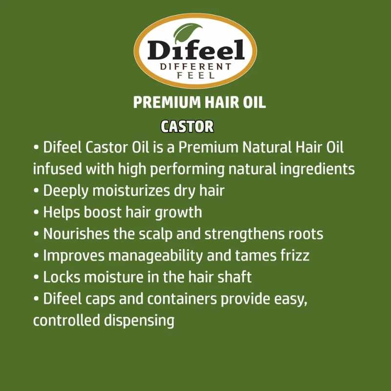 Difeel Premium Hair Oil 75ml - Castor