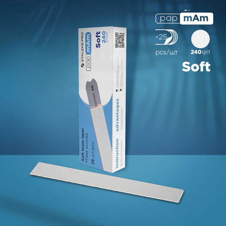 Staleks - Disposable White on Soft Foam Layer - Expert 20 - 240 grit