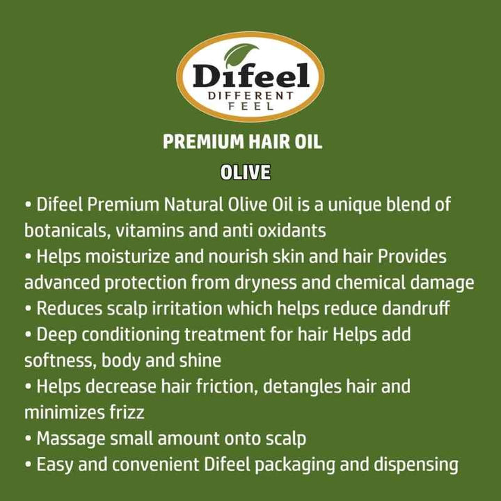 Difeel Premium Hair Oil 75ml - Olive Oil