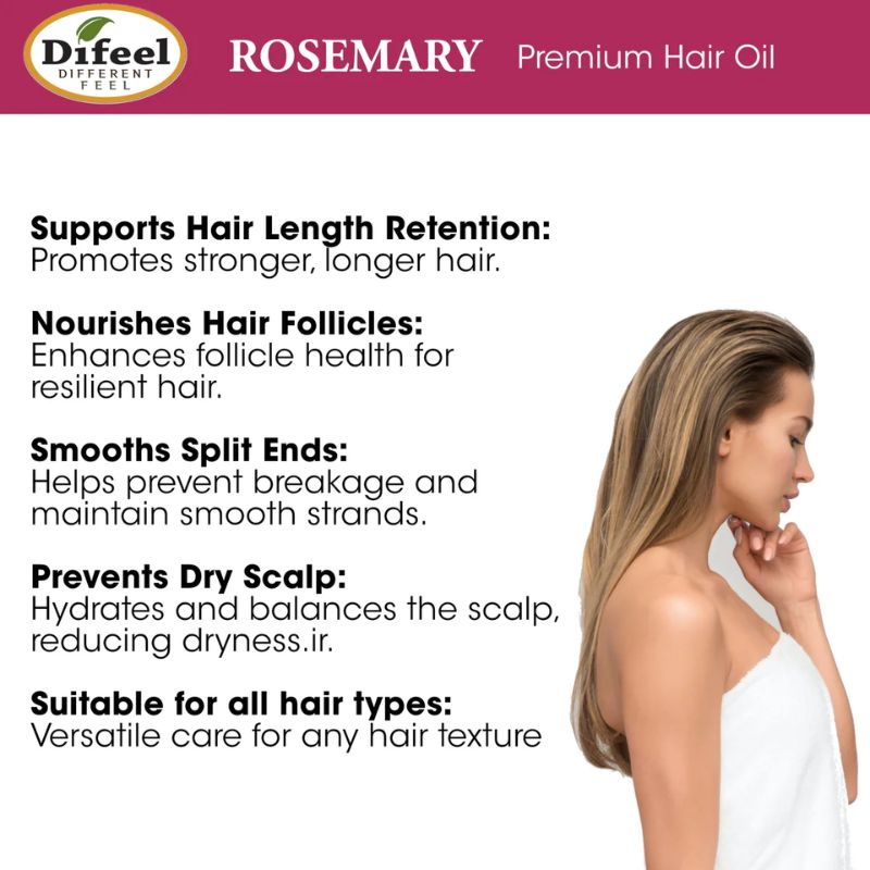 Difeel Premium Hair Oil 75ml - Rosemary