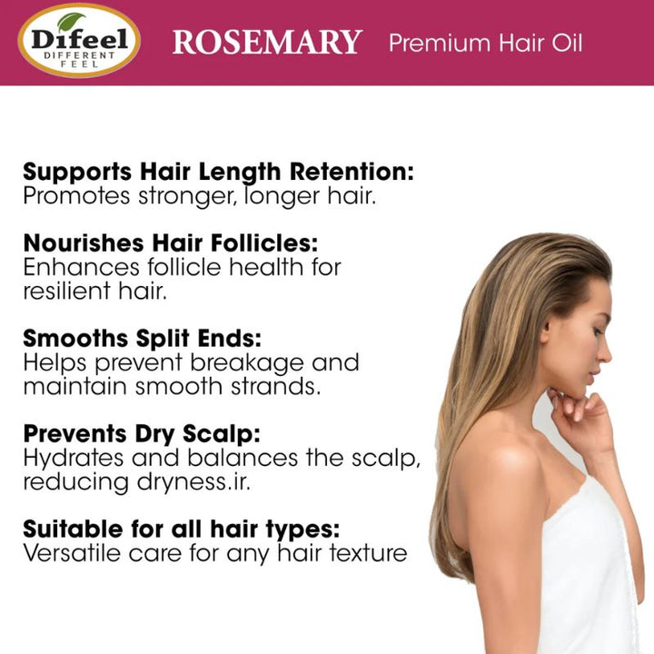 Difeel Premium Hair Oil 75ml - Rosemary