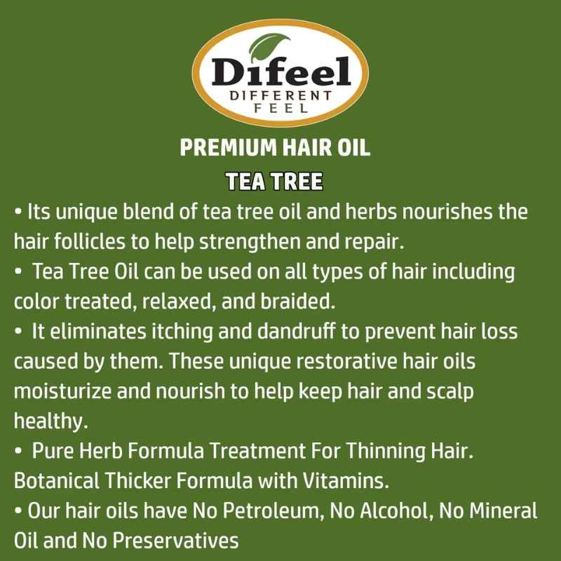 Difeel Premium Hair Oil 75ml - Tea Tree