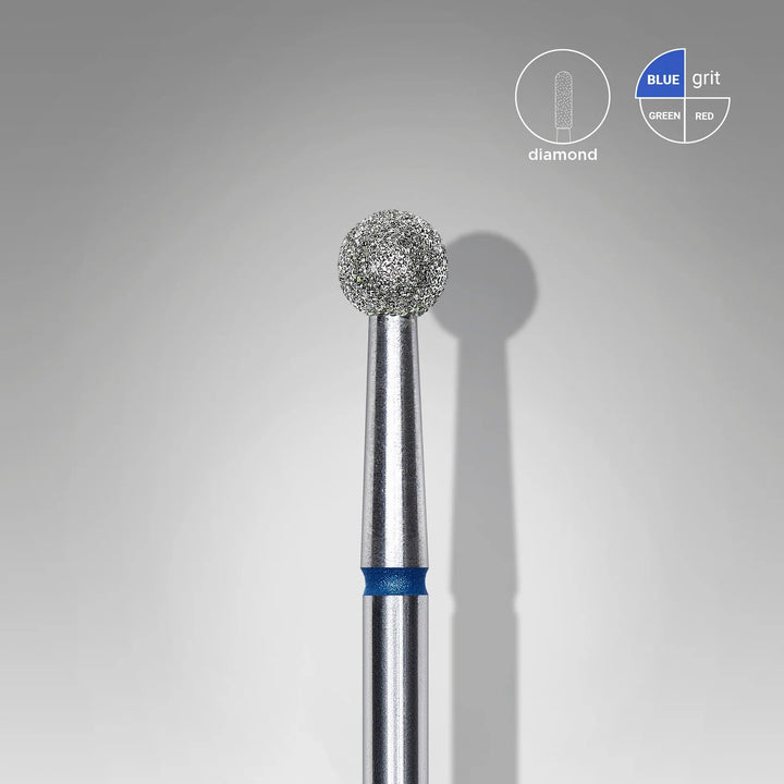 STALEKS EXPERT Diamond nail drill bit ball blue, head diameter 4 mm