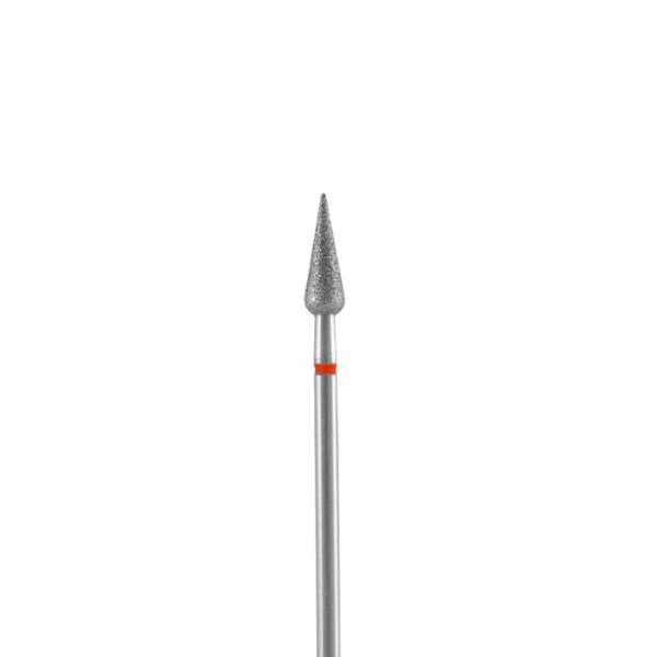 Staleks Professional - Diamond Red Pointed Pear Drill Bit - Expert 4mm/12mm