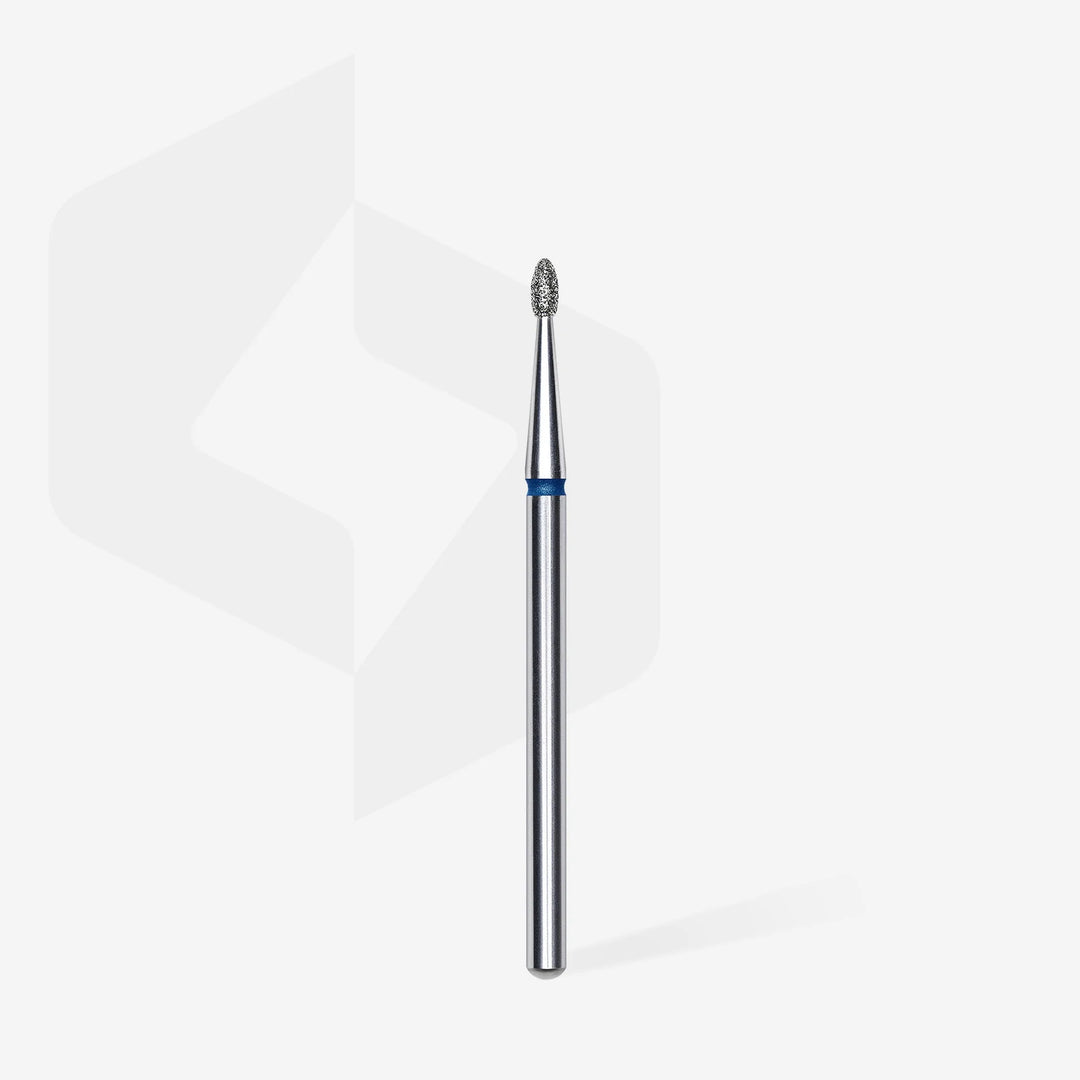 STALEKS EXPERT Diamond nail drill bit rounded bud blue, head diameter 1,6 mm, working part 3,4 mm