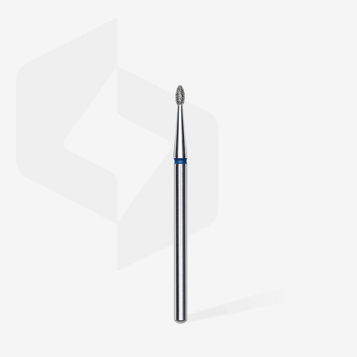 STALEKS EXPERT Diamond nail drill bit rounded bud blue, head diameter 1,6 mm, working part 3,4 mm