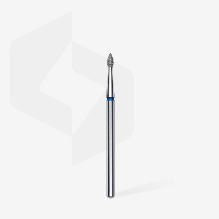 STALEKS EXPERT Diamond nail drill bit pointed bud blue, head diameter 1,8 mm, working part 4 mm