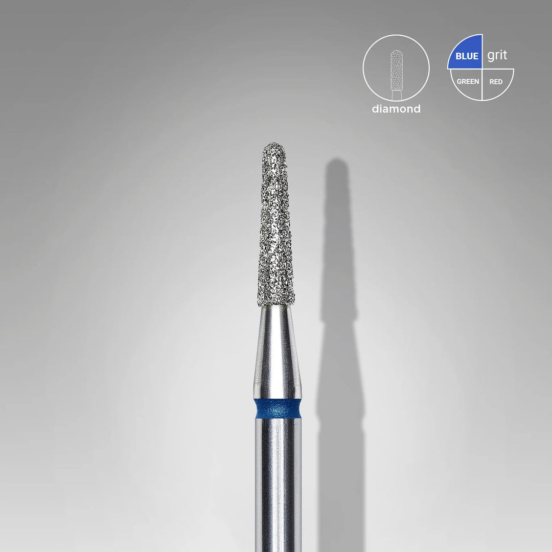 STALEKS EXPERT Diamond nail drill bit frustum blue, head diameter 1,8 mm, working part 8 mm