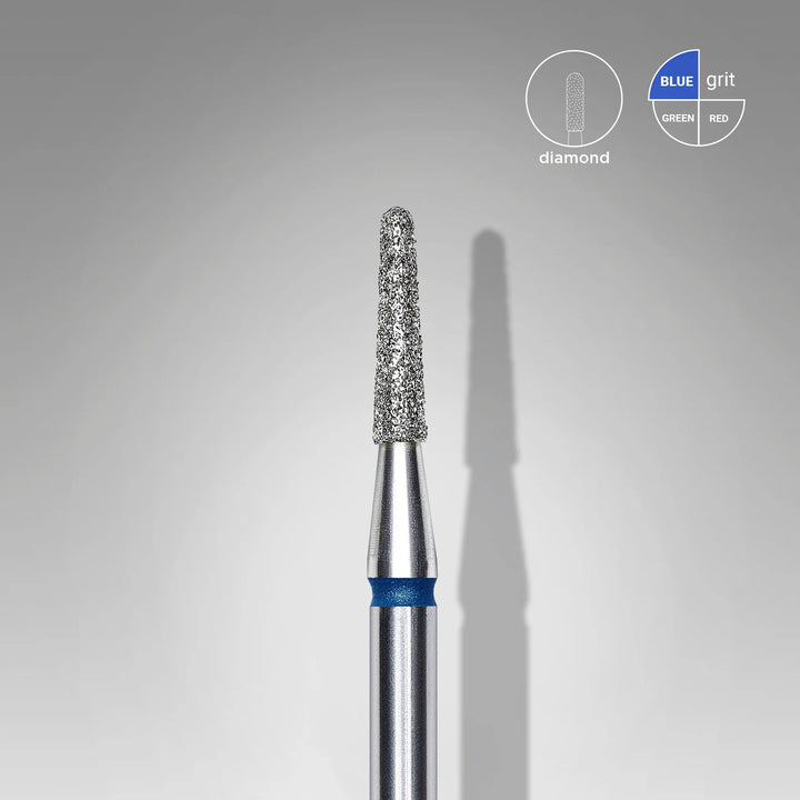 STALEKS EXPERT Diamond nail drill bit frustum blue, head diameter 1,8 mm, working part 8 mm