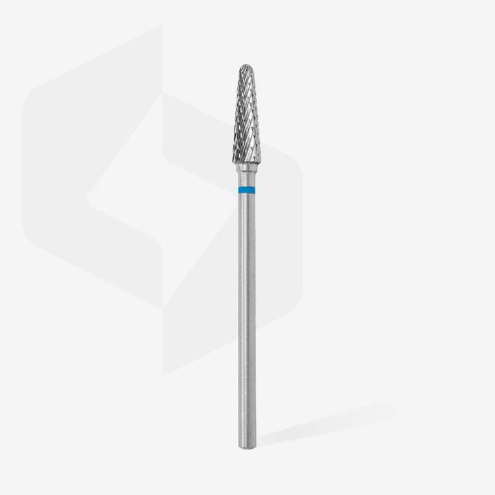 STALEKS EXPERT Carbide nail drill bit frustum blue, head diameter 4 mm, working part 13 mm