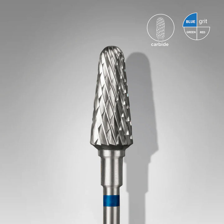 Staleks - Carbide nail drill bit frustum blue EXPERT head diameter 6 mm / working part 14 mm