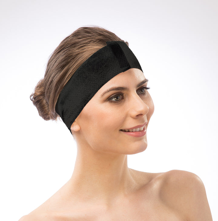 Black Stretch Nonwoven Head Band With Velcro 100PCS