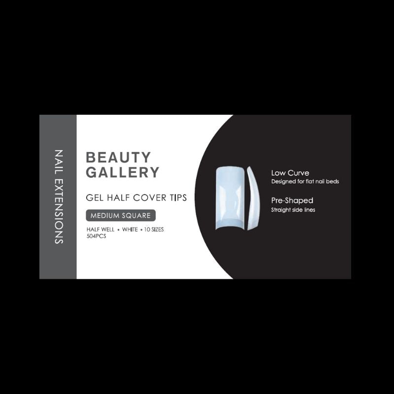 BG Soft Gel Half Well Tips - Medium Square
