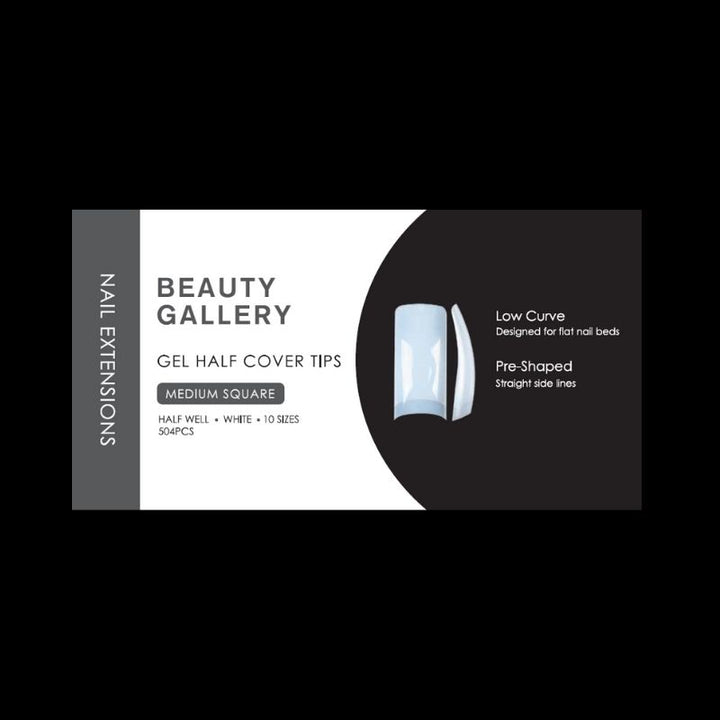 BG Soft Gel Half Well Tips - Medium Square