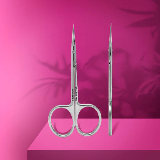 Staleks - Professional Cuticle Scissors with Hook for Left-handed Users EXPERT 13 TYPE 3