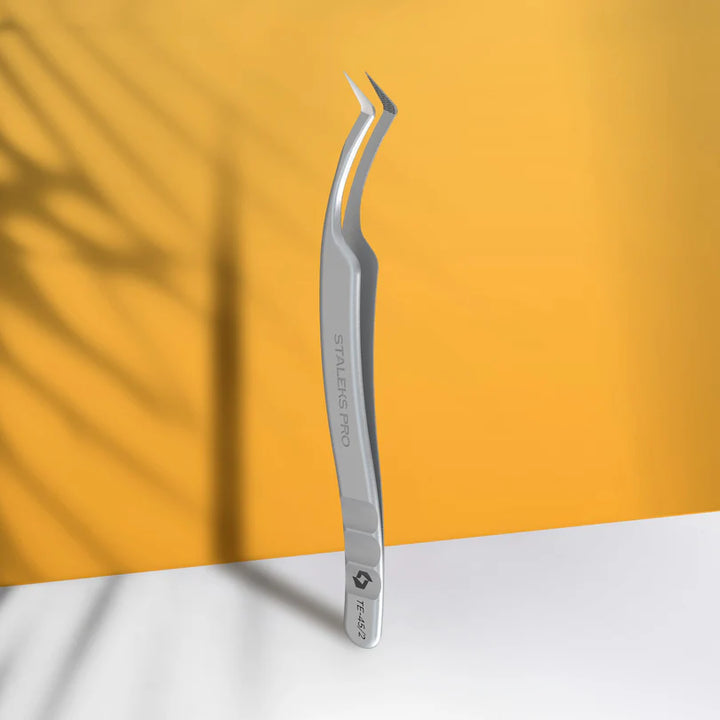 Staleks - Professional eyelash tweezers with fiber tips EXPERT 45 TYPE 2 (L-shaped, 40')