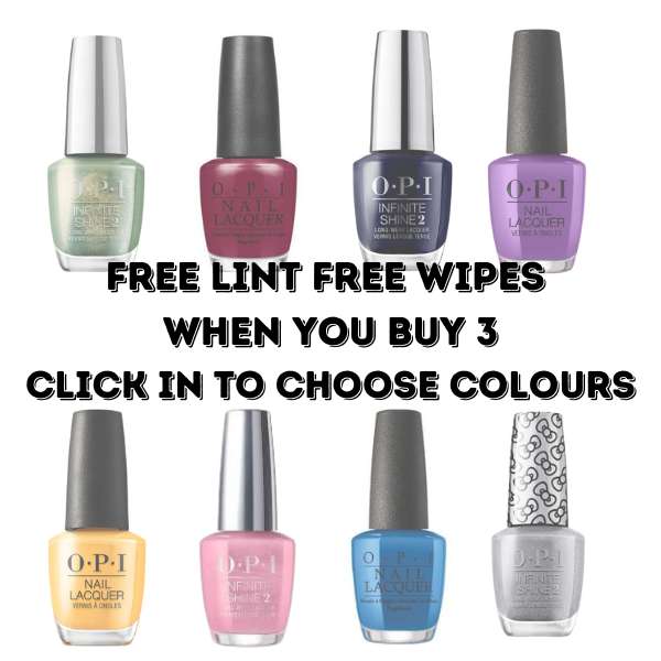 FREE Lint Free Wipes When You Buy 3 OPI Infinite Shine or Nail Lacquer