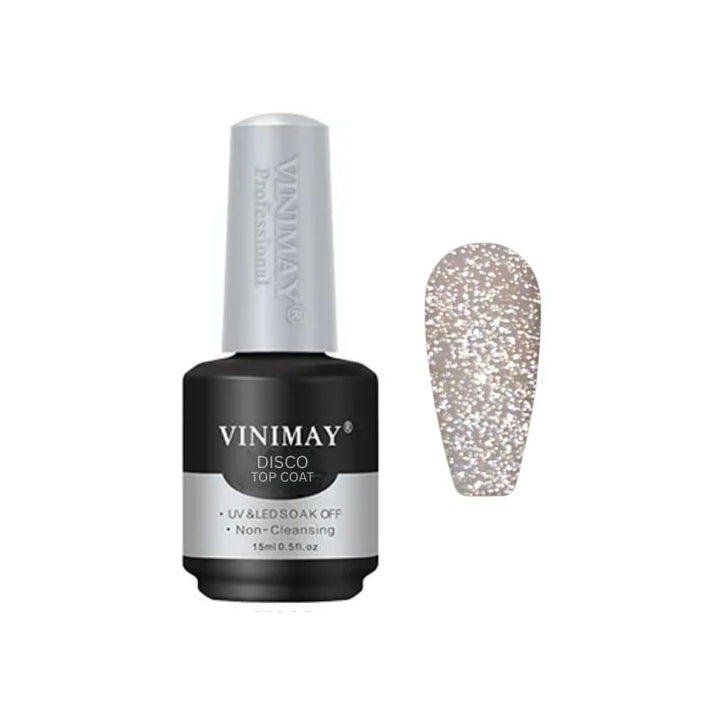 Vinimay Disco Top Coat - UV &amp; LED Soak Off