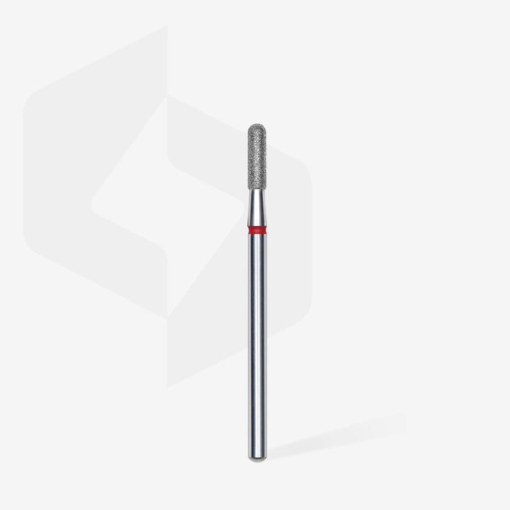 Staleks - Diamond nail drill bit rounded cylinder red EXPERT head diameter 2,3 mm / working part 8 mm