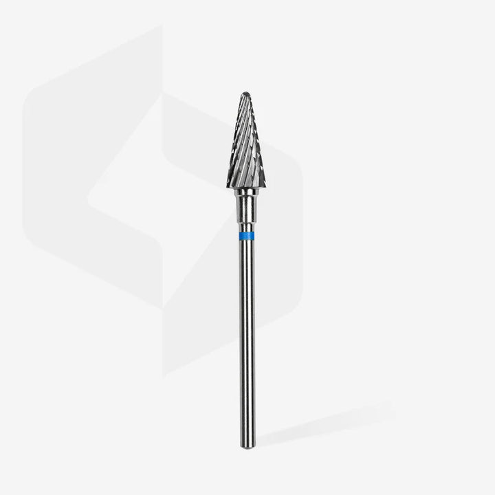 Staleks - Carbide nail drill bit cone blue EXPERT head diameter 6 mm / working part 14 mm