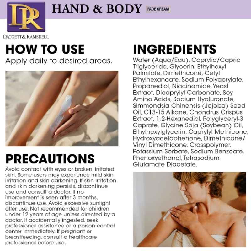 Daggett & Ramsdell Hand and Body Fade Cream with Oligopeptide 2% 113g