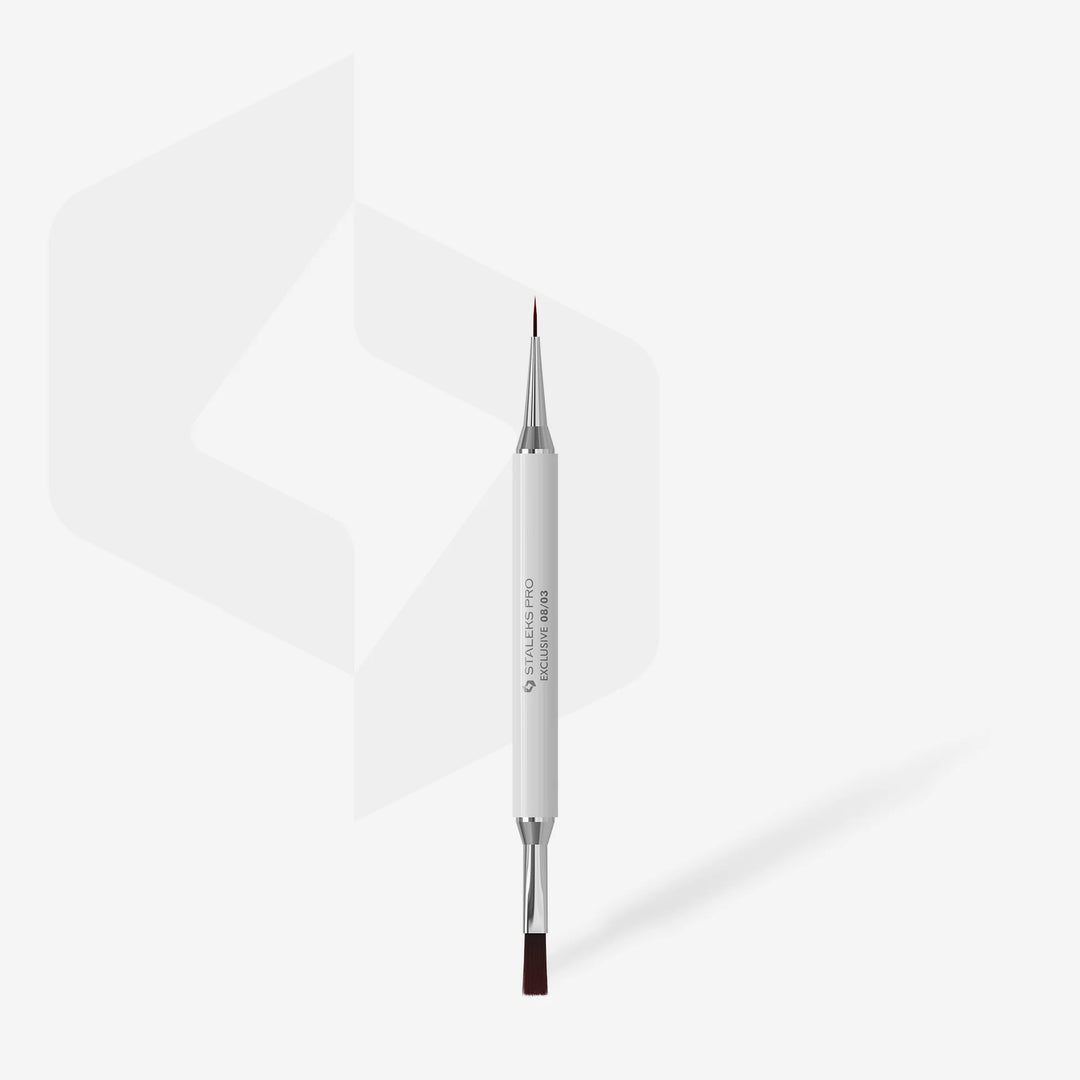 STALEKS EXCLUSIVE 08/03 Double-ended gel brush 10 mm / liner 10 mm