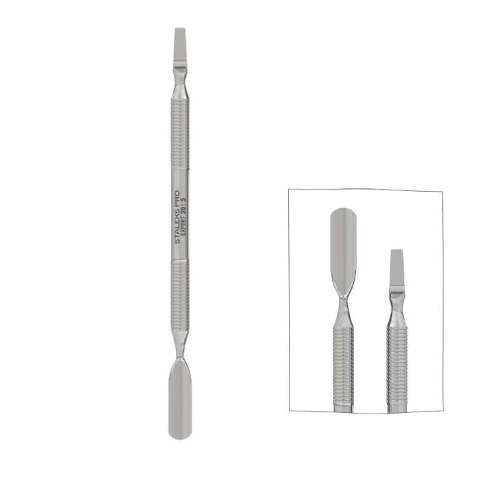 Staleks - Manicure pusher EXPERT 30 TYPE 5 (rounded wide pusher and straight blade)