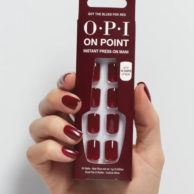 OPI Press On's - Got the Blues for Red