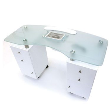 Manicure Table- Glass Top (005B)