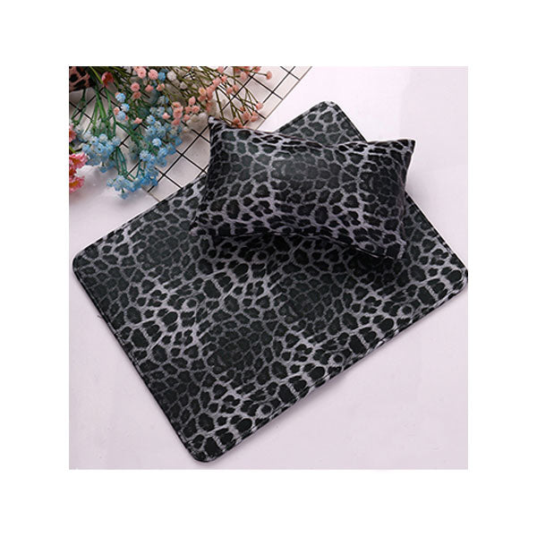 Leopard Pattern Manicure Cushion & Mat