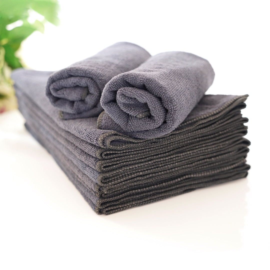Microfibre Towels - 10 pcs/pk Grey colour