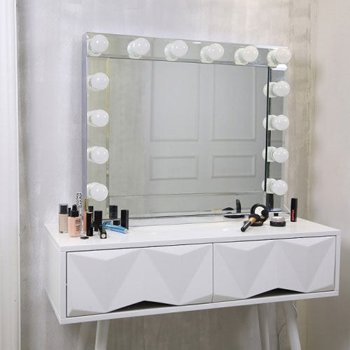 Large Hollywood Makeup Mirror With 14