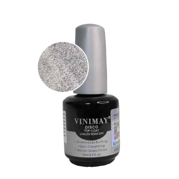 Vinimay Disco Top Coat - UV &amp; LED Soak Off